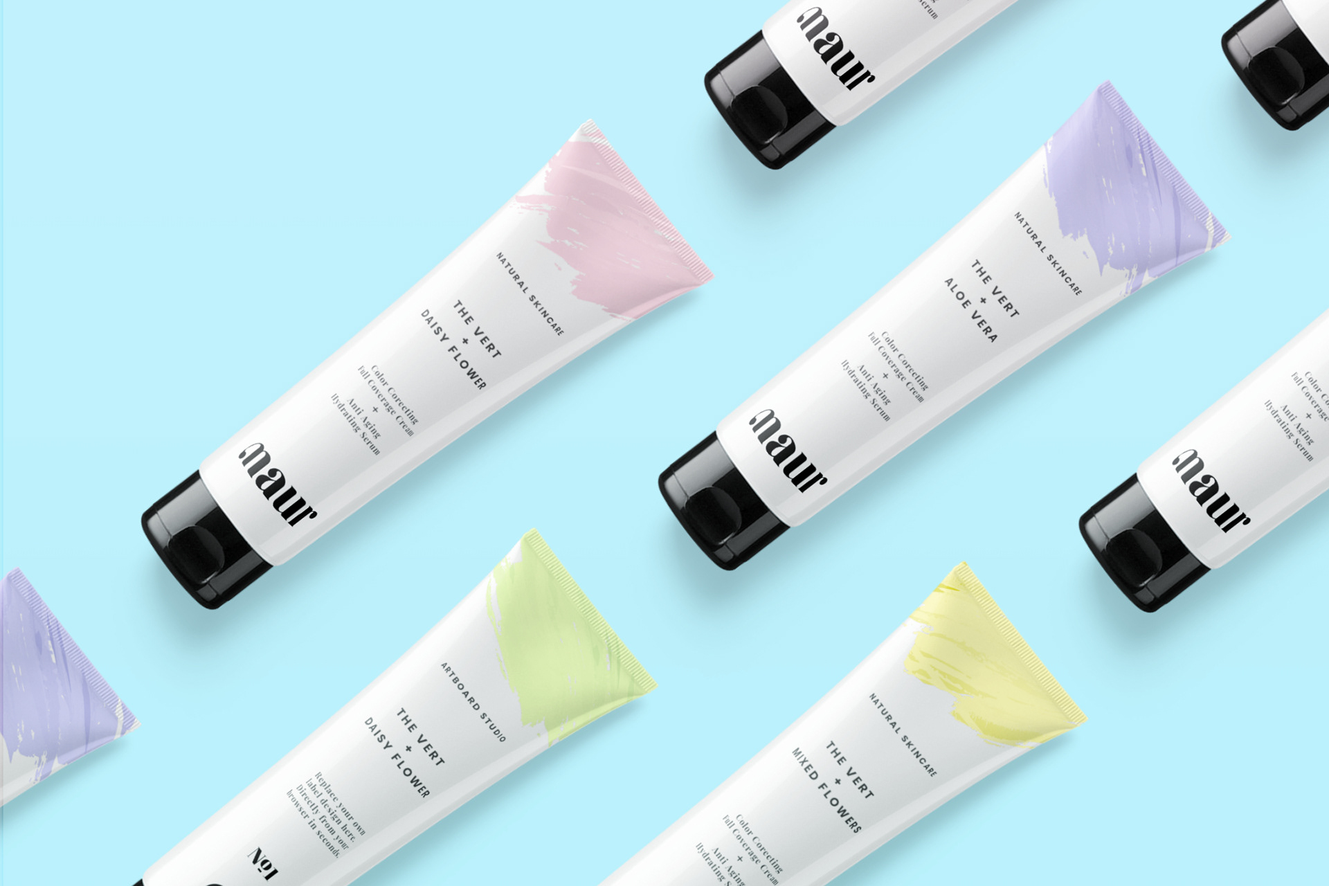 Maur Skincare Cream Tubes Packaging Design